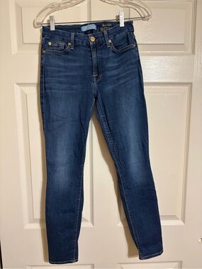 7 For All Mankind Women's Dark Blue Skinny Jeans